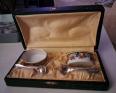 Salerons 2 Porcelaine Limoges Jie R Et 2 Cuillères Métal Argenté Coffret Ancien | Puces Privées