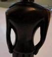 Sculpture Bois EBENE ancien BI COLORE AFRIQUE statue 18cm rare collection Colon | Puces Privées