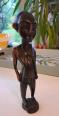 Sculpture Bois EBENE ancien BI COLORE AFRIQUE statue 18cm rare collection Colon | Puces Privées