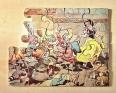 Puzzle en bois de 1958, Blanche neige et 7 nains Walt Disney® | Puces Privées