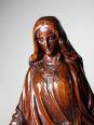 Sculpture religieuse Vierge ancienne en bois sculpté, Immaculée Conception | Puces Privées