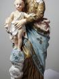 Statue religieuse Notre-Dame des Victoires en plâtre polychrome, début XXe | Puces Privées