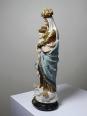 Statue religieuse Notre-Dame des Victoires en plâtre polychrome, début XXe | Puces Privées