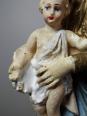 Statue religieuse Notre-Dame des Victoires en plâtre polychrome, début XXe | Puces Privées