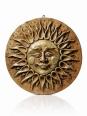 Grand soleil anthropomorphe mural terre cuite patinée, artisanat italien vintage | Puces Privées