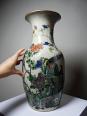 Grand vase chinois grès porcelaineux craquelé 