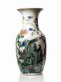 Grand vase chinois grès porcelaineux craquelé 