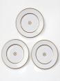 3 Assiettes plates en porcelaine Bernardaud Limoges modèle Sparte vintage | Puces Privées