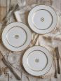 3 Assiettes plates en porcelaine Bernardaud Limoges modèle Sparte vintage | Puces Privées