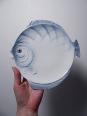 Service à poisson vintage en faïence Tchécoslovaque, 6 assiettes et un plat | Puces Privées