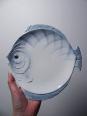 Service à poisson vintage en faïence Tchécoslovaque, 6 assiettes et un plat | Puces Privées