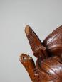 Grande sculpture en bois artisanal vintage 