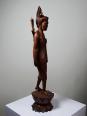 Grande sculpture en bois artisanal vintage 