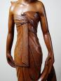 Grande sculpture en bois artisanal vintage 