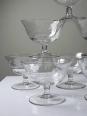 8 Coupes à champagne verre gravé à la roue décor végétal, Bohême, début XXe | Puces Privées