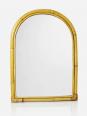 Grand miroir mural arche en bambou Italien, style Riviera, années 50-60 | Puces Privées