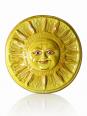 Plaque murale soleil anthropomorphe en majolique de Vietri artisanal vintage | Puces Privées