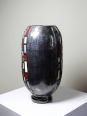 Grand vase moderniste en céramique d'art émaillée noire vintage années 50-70 | Puces Privées