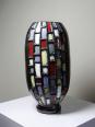 Grand vase moderniste en céramique d'art émaillée noire vintage années 50-70 | Puces Privées