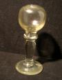 Lampe à huile en verre soufflé de berger XIXème sur pied d'ouche bon état, Art populaire, Collections | Puces Privées