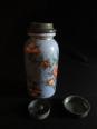 ancien pot à tabac porcelaine et étain décor fleur peint chinoisant fin XIX ème, Objets du fumeur, Collections | Puces Privées