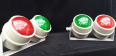 Deux paires de spots vert et rouge 70s, Atelier, Luminaires | Puces Privées