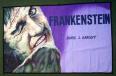 bâche (toile) peinte,originale des années 50.Frankenstein | Puces Privées