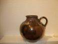 Vase West Germany céramique glacée anthracite | Puces Privées