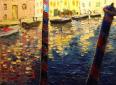 Tableau néo impressionniste « Venise - Reflets » par S. Verniti | Puces Privées