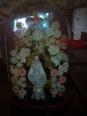 Vierge porcelaine sous globe en verre | Puces Privées