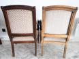 Paire fauteuils style Restauration à enroulements | Puces Privées