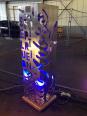 Art N°41 Lampe industrielle avec découpes carrée alu décoration industrielle | Puces Privées