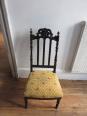 Belle chaise chauffeuse noire Napoleon III | Puces Privées