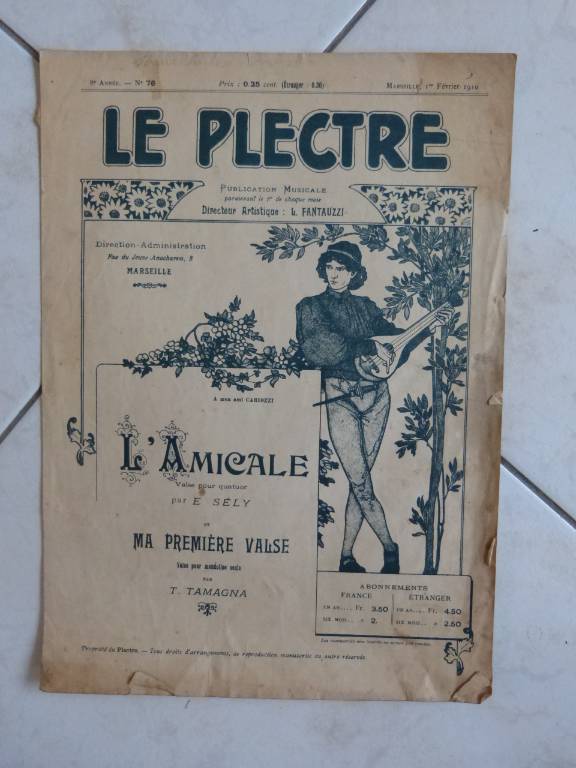 ANCIENNES PARTITIONS DE  1904 A 1912 LE PLECTRE | Puces Privées