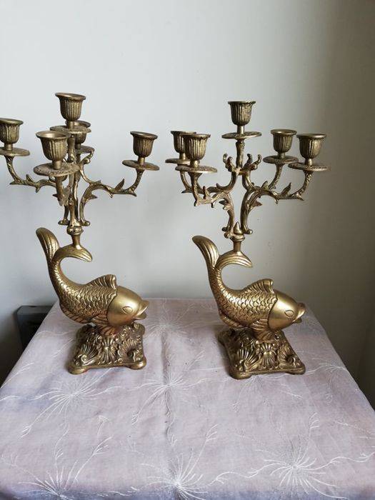Paire de lustres avec tentes - Bronze | Puces Privées