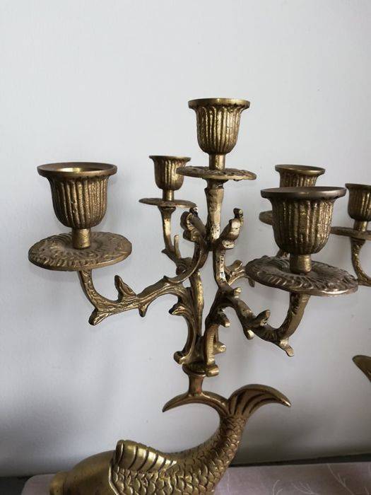 Paire de lustres avec tentes - Bronze | Puces Privées