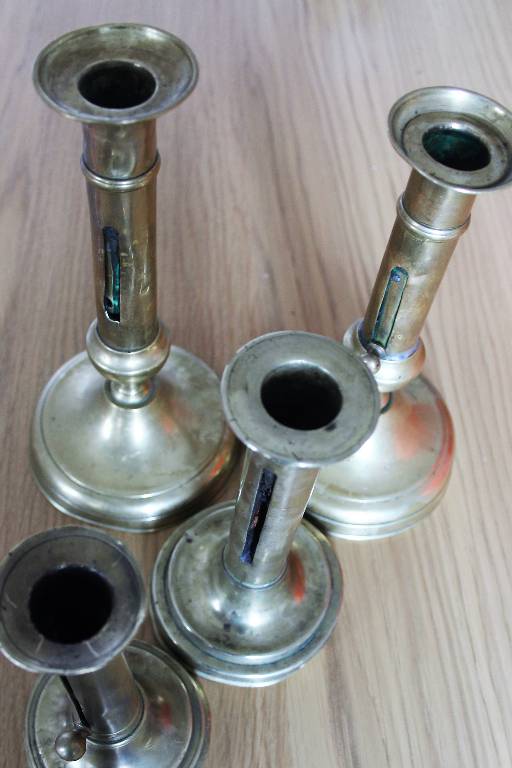 Bougeoirs en cuivre lot de 4 | Puces Privées