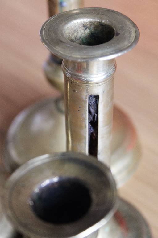 Bougeoirs en cuivre lot de 4 | Puces Privées