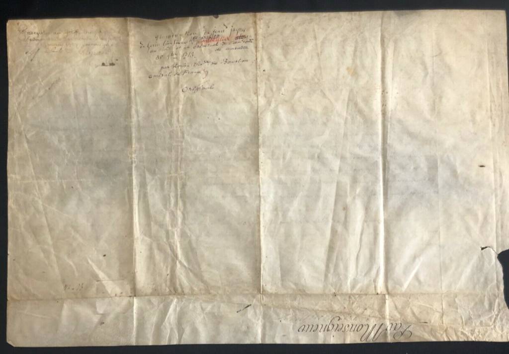 Autographe LOUIS-ALEXANDRE DE BOURBON Louis XIV Montespan DUC NOAILLES Saint-Cyr | Puces Privées