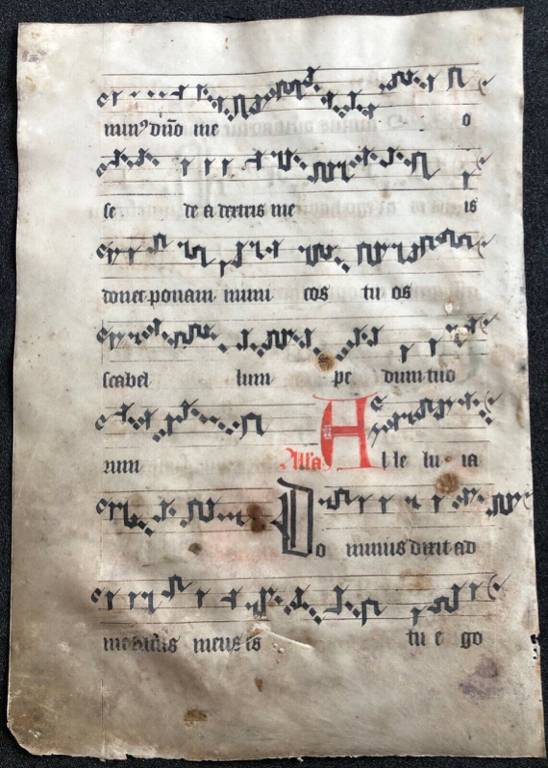Partition musique manuscrite parchemin Moyen Âge VENTE EN FRANCE UNIQUEMENT ., | Puces Privées