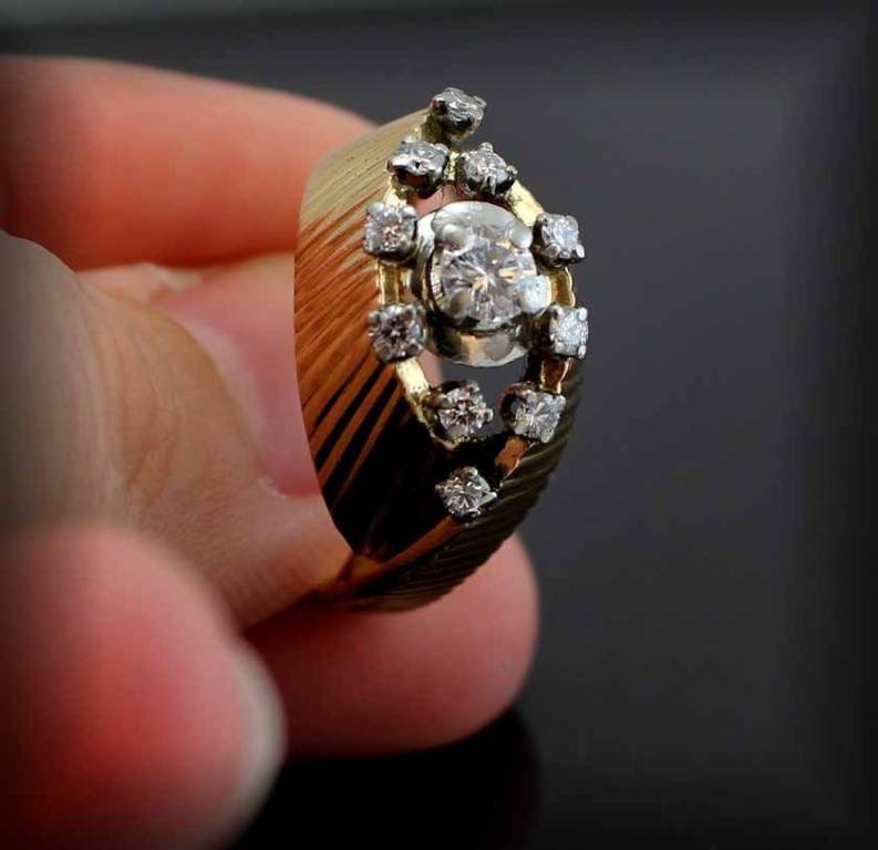 Bague or -Diamants | Puces Privées