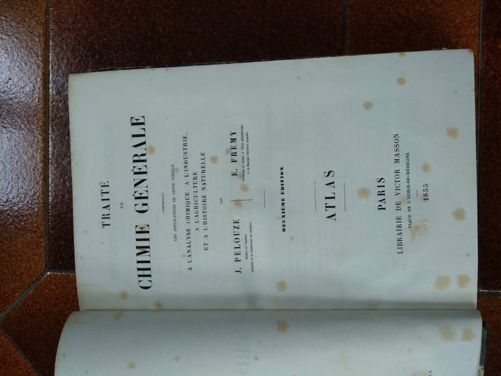 Traité de chimie par J. PELOUZE et E. FREMY DEUXIÈME EDITION 1855 | Puces Privées