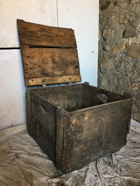 ancienne caisse bois de transport de vin | Puces Privées