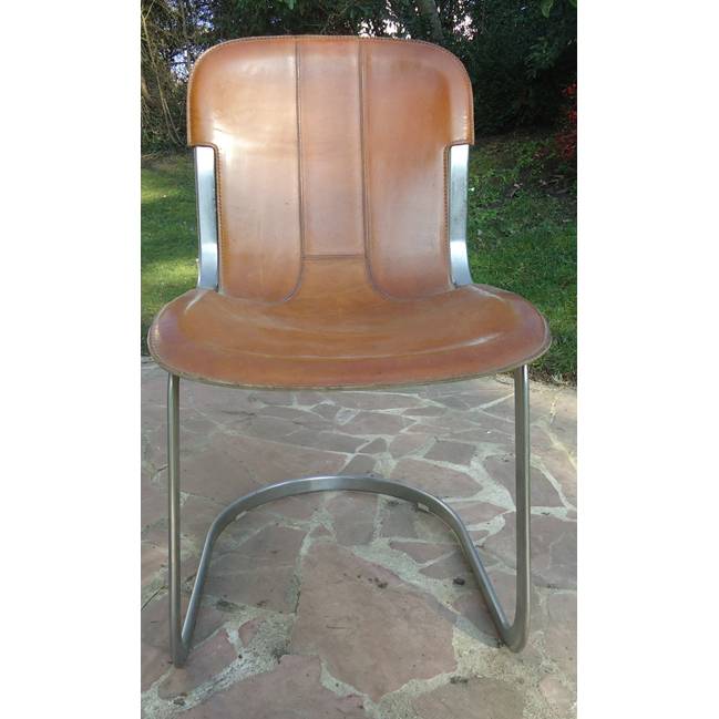 Lot de 4 chaises vintage à manger W. RIZZO pour Cidue (1970) | Puces Privées