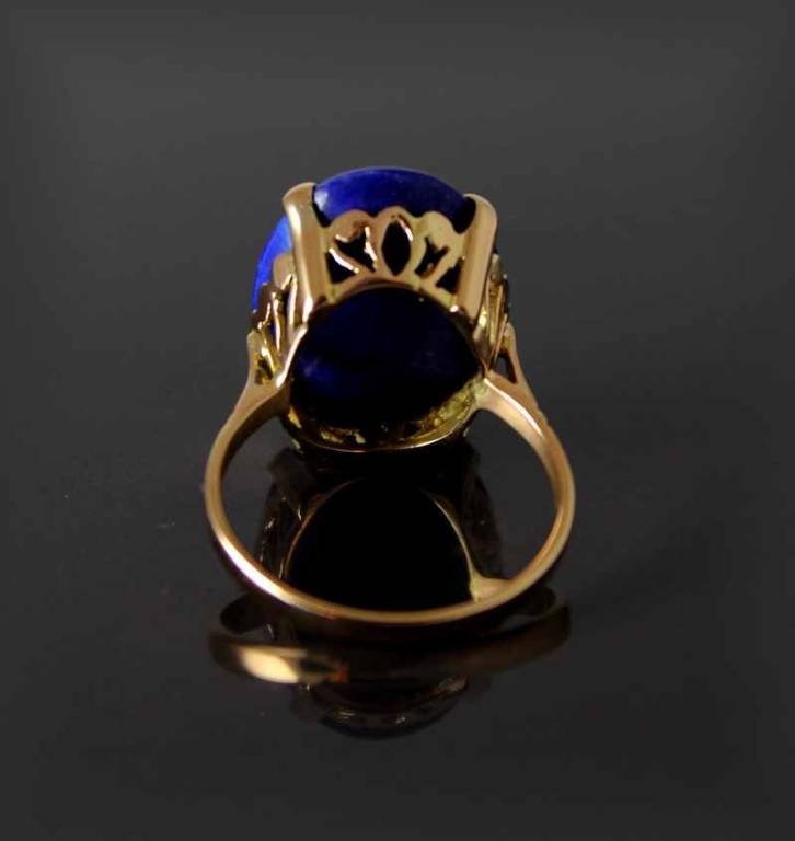 Bague or , lapis lazuli | Puces Privées