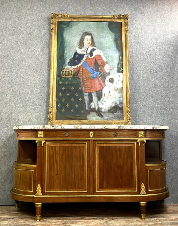 Important buffet en enfilade Louis XVI en acajou  Collection privée La Cloche a Dijon  f | Puces Privées