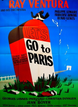 affiche cinéma Let's go to Paris, Affiches anciennes (cinéma, theâtre, publicitaire), Image | Puces Privées