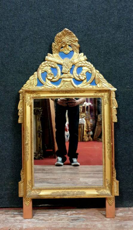 Important miroir Régence en bois doré et bois laqué vers 1880. | Puces Privées