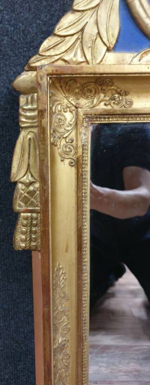 Important miroir Régence en bois doré et bois laqué vers 1880. | Puces Privées