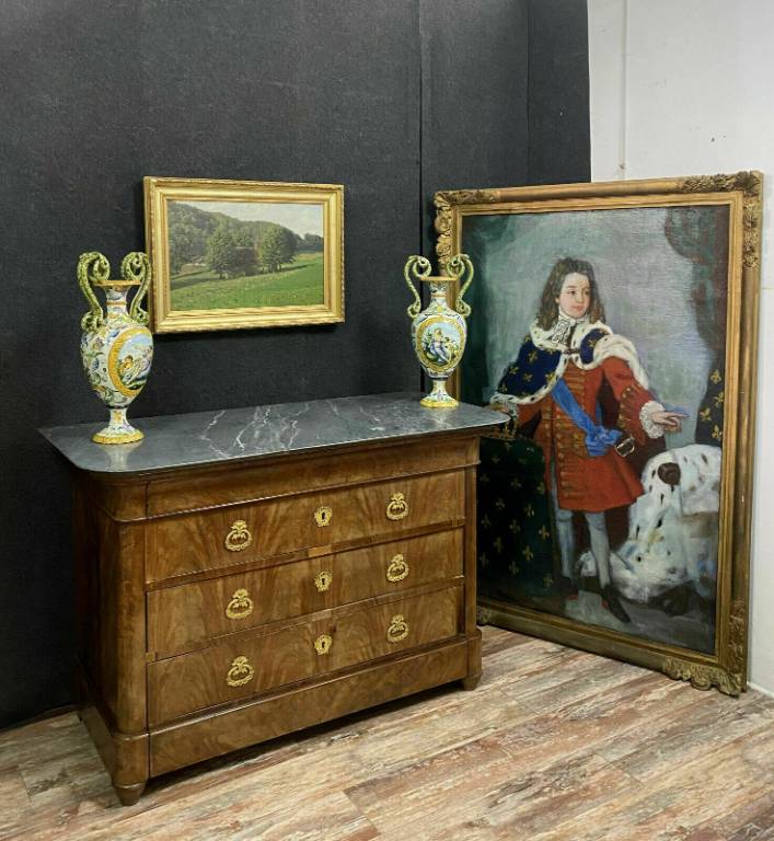 Magnifique commode époque Restauration en acajou vers 1800-1820 | Puces Privées